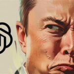Elon Musk dan logo OpenAI​